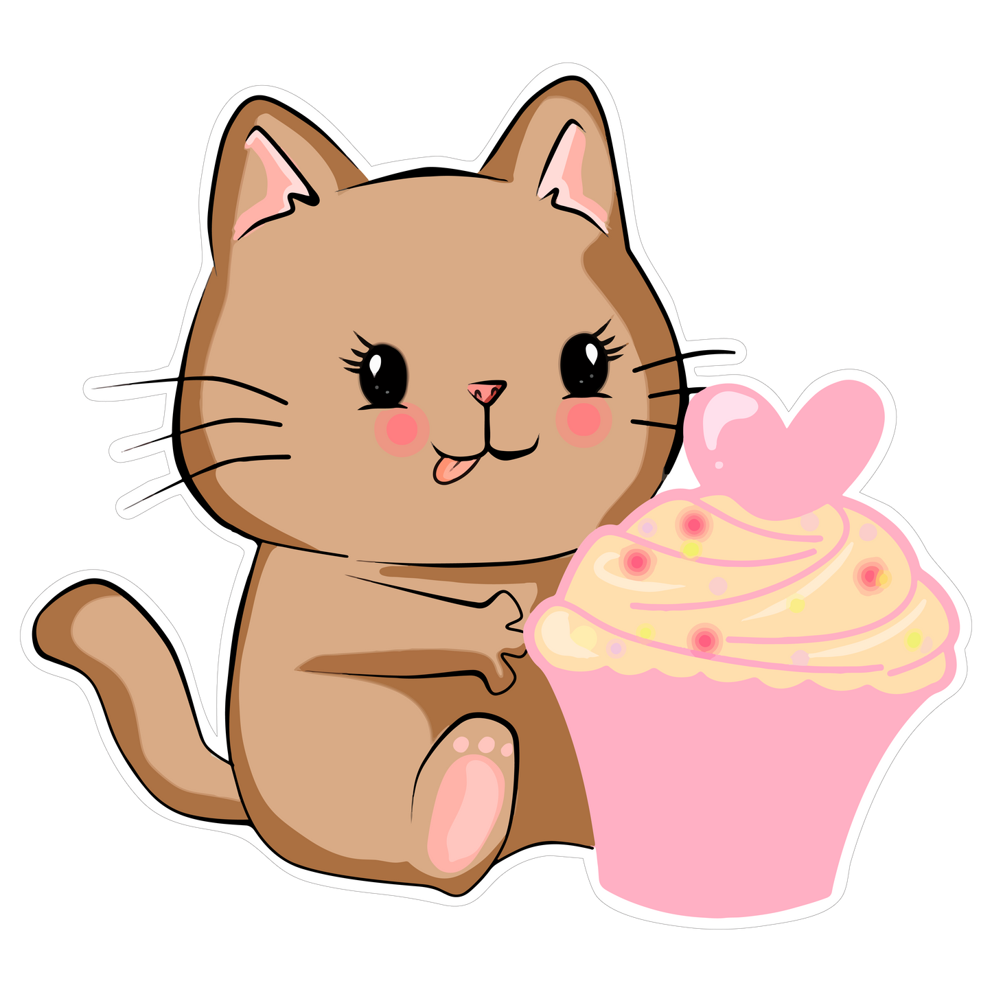 Cute Cat Cupcake