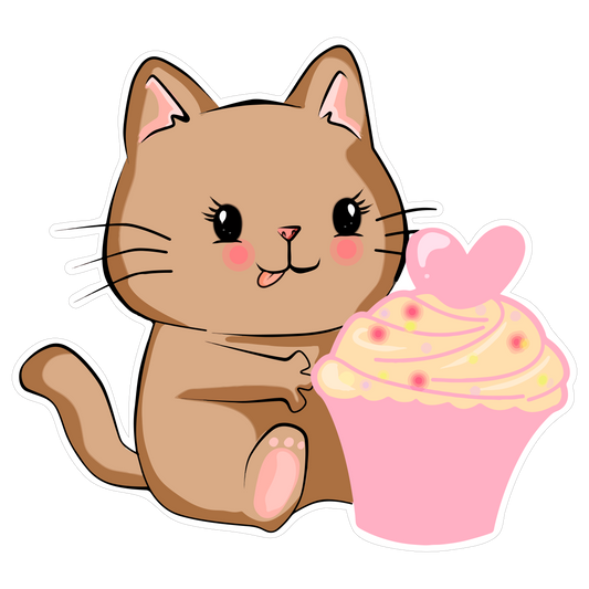 Cute Cat Cupcake