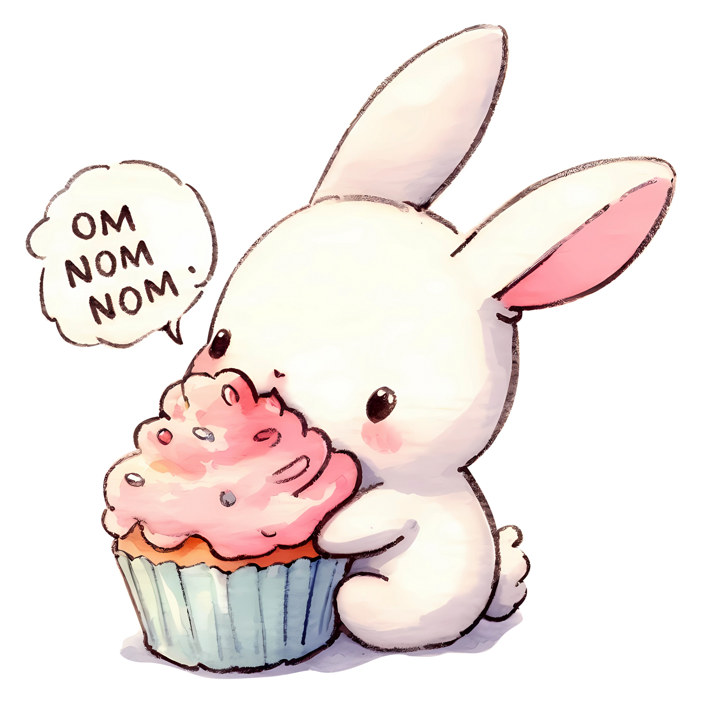 Refrigerator Magnet- Bunny Cupcake