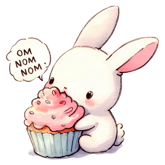 Refrigerator Magnet- Bunny Cupcake