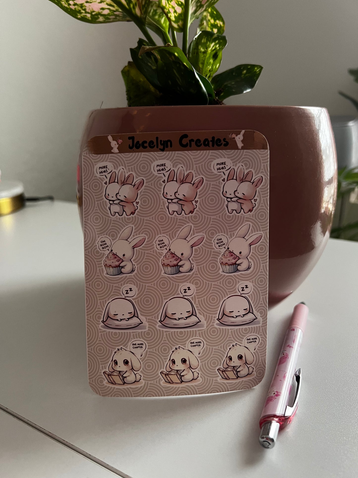 Cute Bunny Sticker Sheet