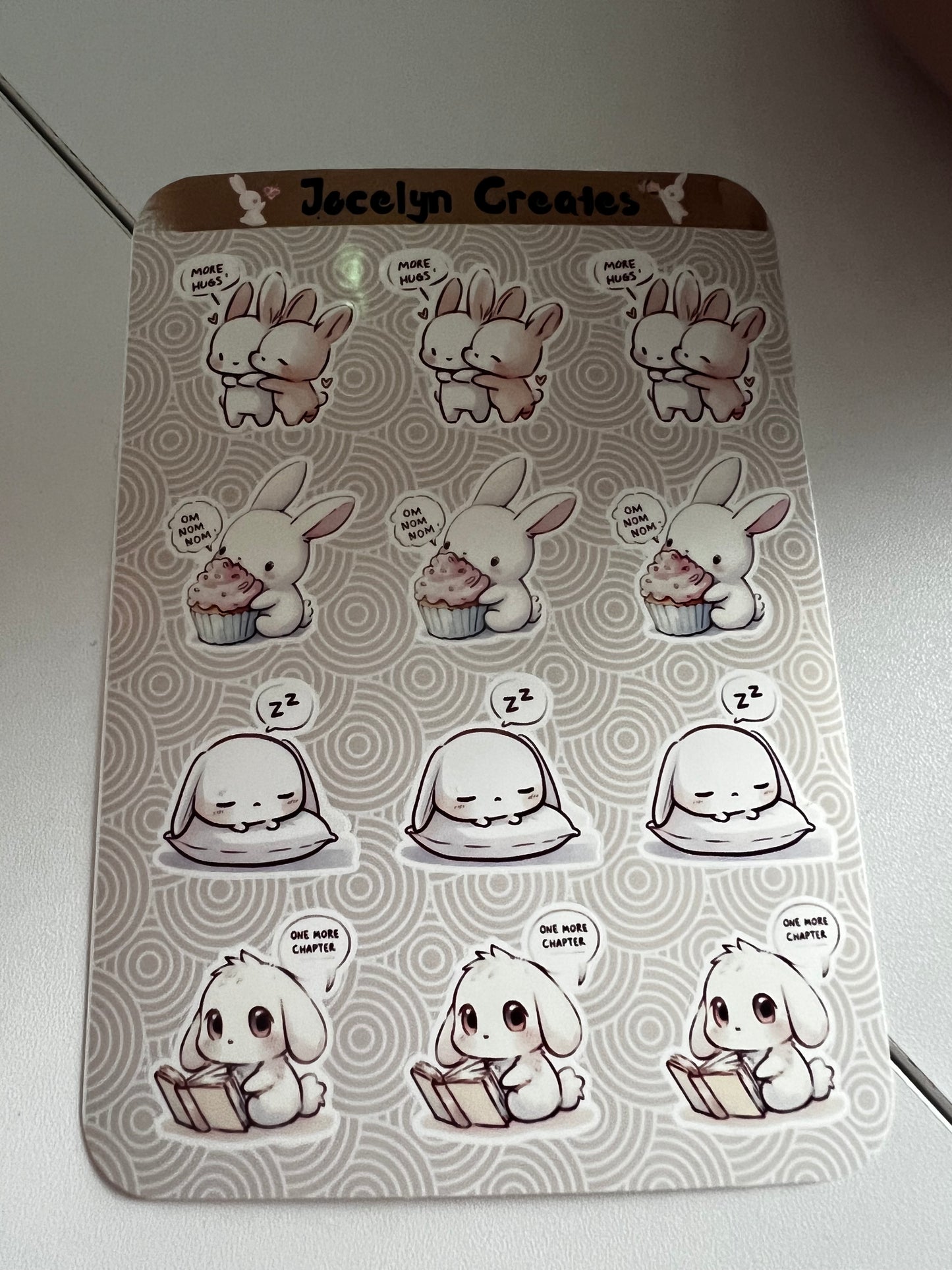 Cute Bunny Sticker Sheet