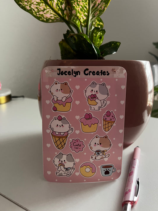 Kawaii Cat Sticker Sheet