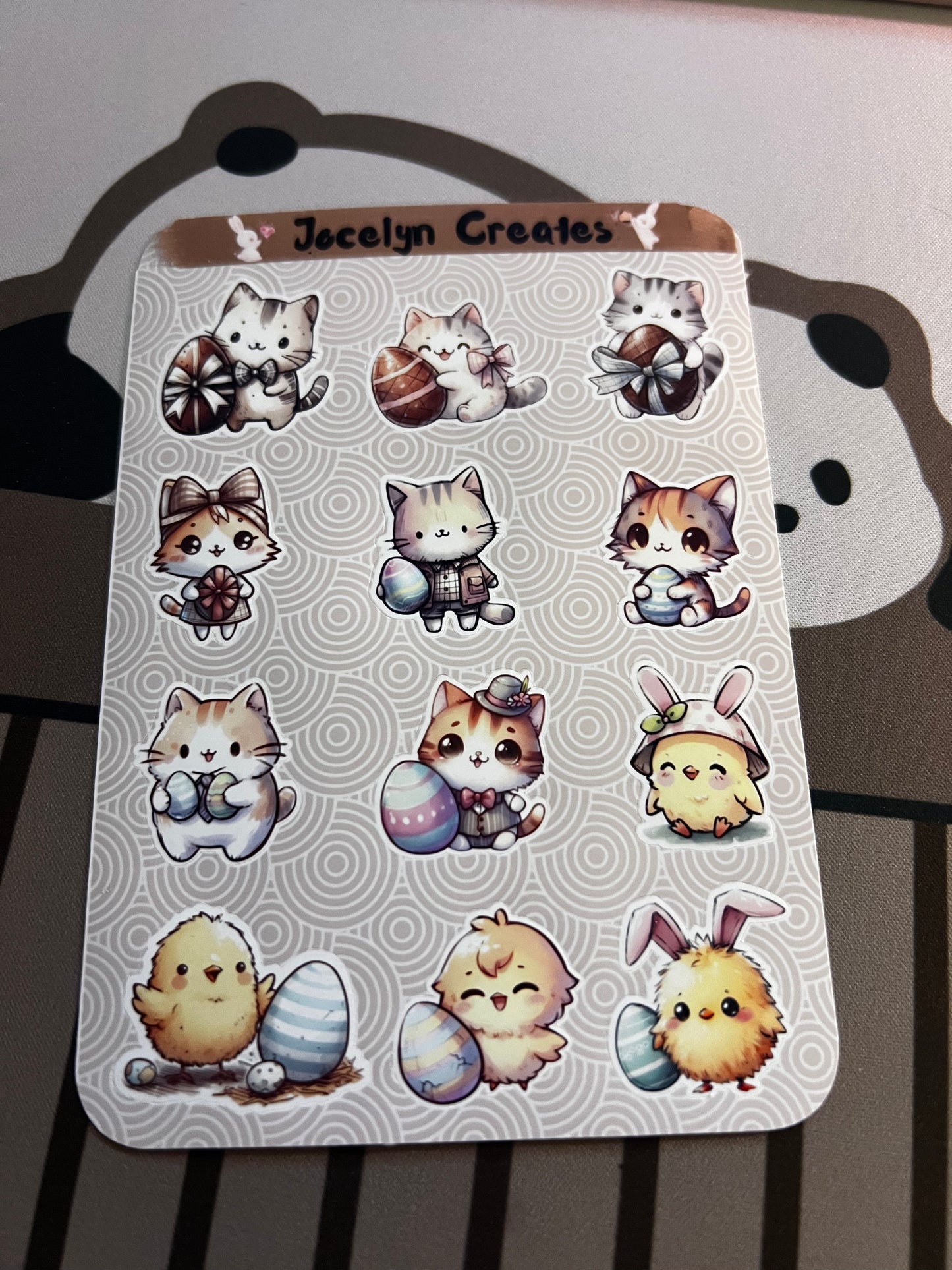 Easter Cat Sticker Sheet 3