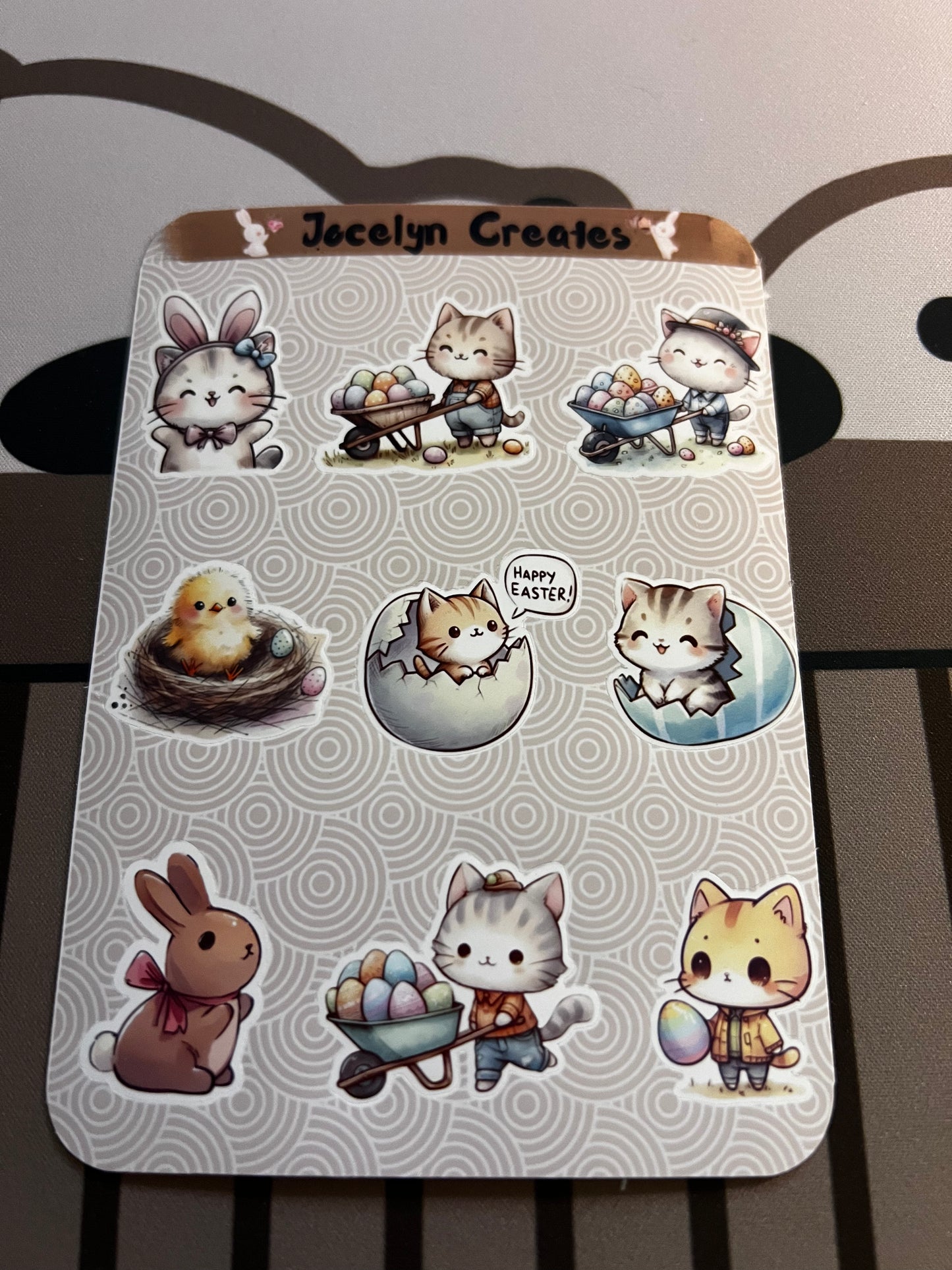 Easter Cat Sticker Sheet 2