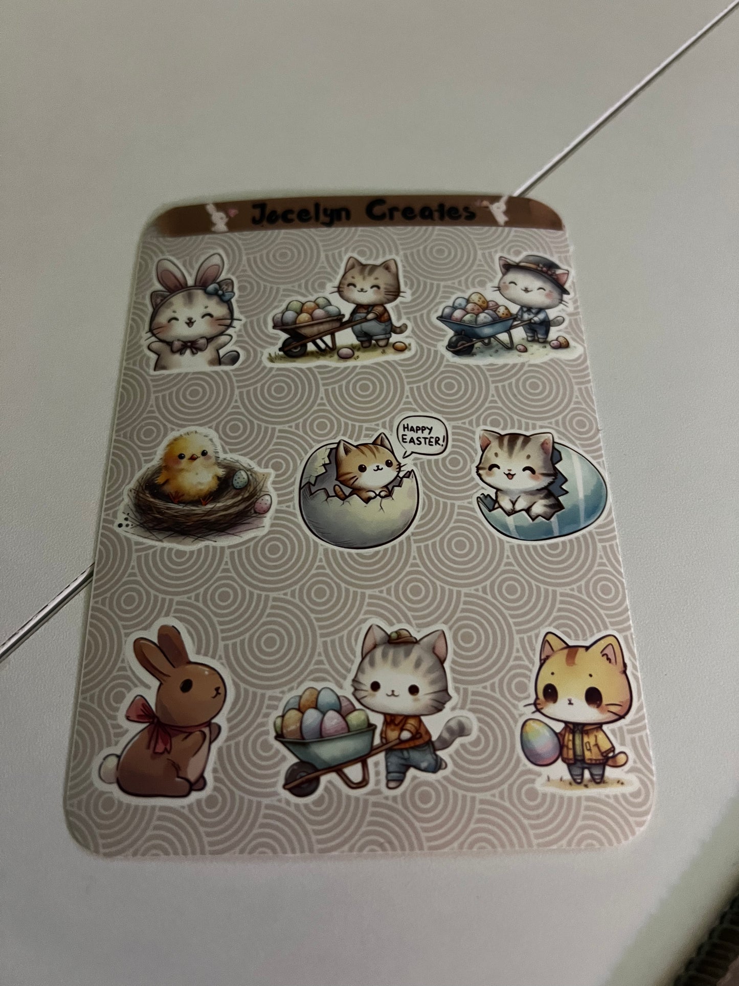 Easter Cat Sticker Sheet 2