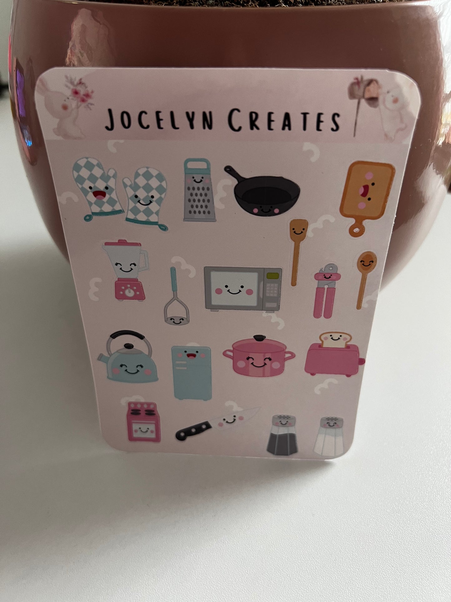 Kawaii Kitchen Utensils Sticker Sheet