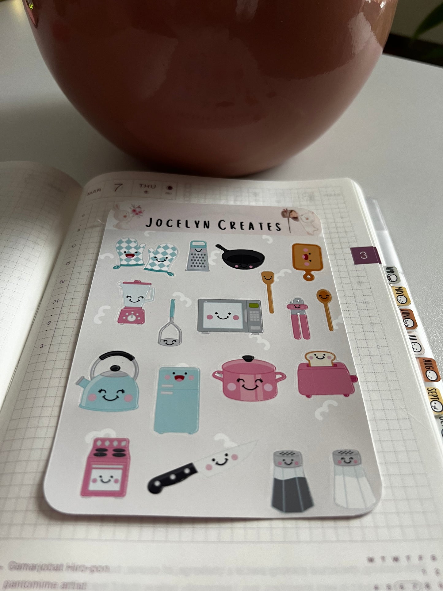 Kawaii Kitchen Utensils Sticker Sheet