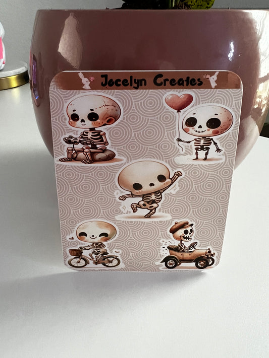 Cute Skull Boy Sticker Sheet