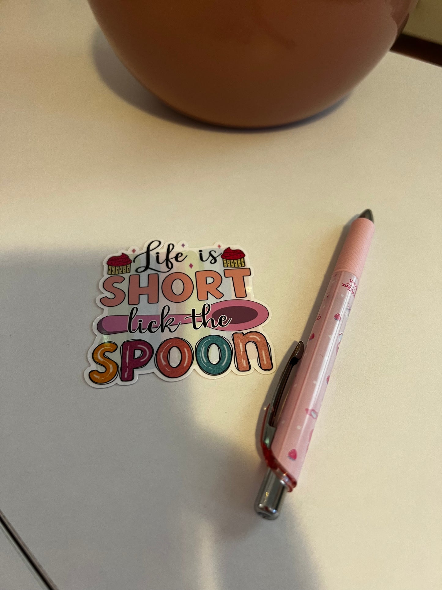 Life is Short Lick the Spoon Sticker