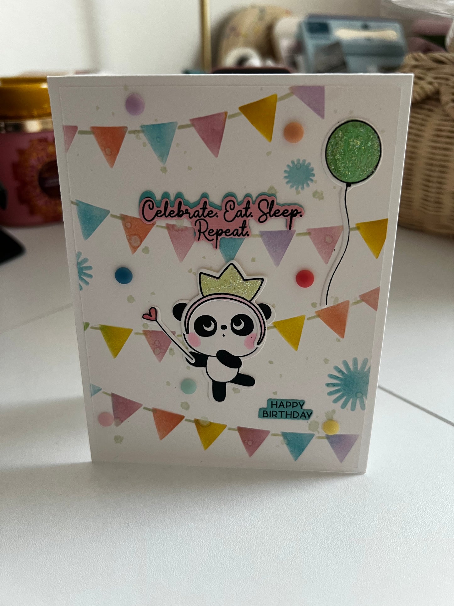 Panda Happy Birthday A2 Card