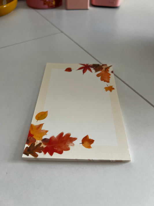 Fall Leaves Notepad