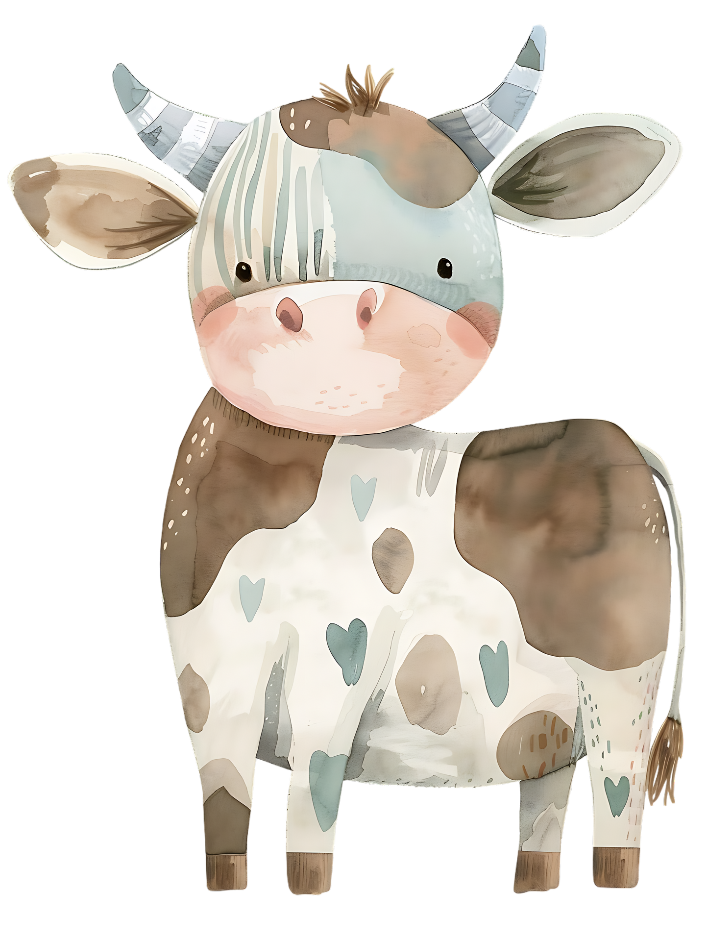 Watercolor Cow Sticker