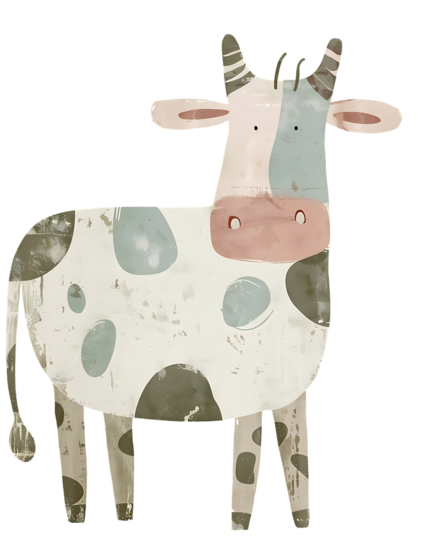 Watercolor Cow 2 Sticker