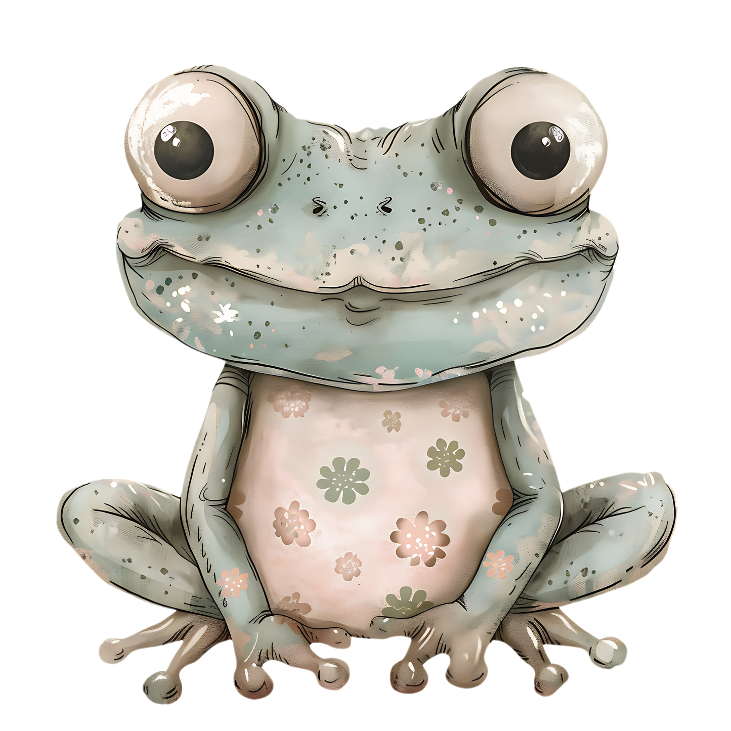 Watercolor Frog Sticker