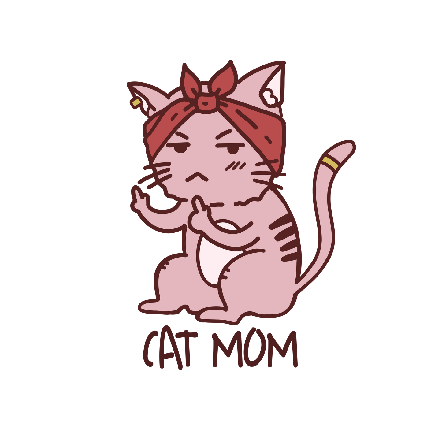 Funny Cat Mom Refrigerator Magnet