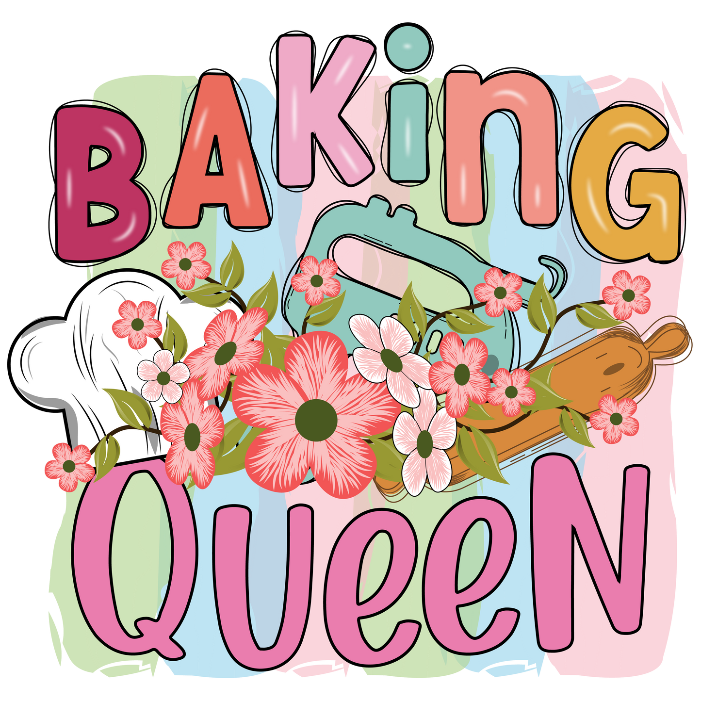 Baking Queen Sticker