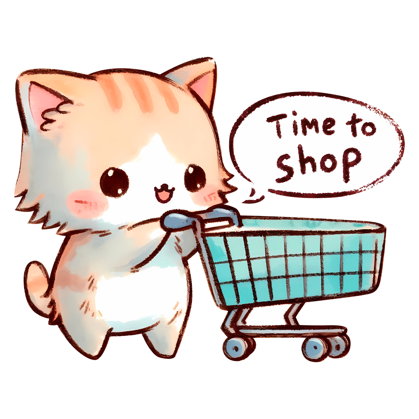 Cool Cat Stickers- Time to Shop