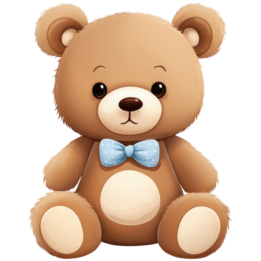 Teddy with blue bow