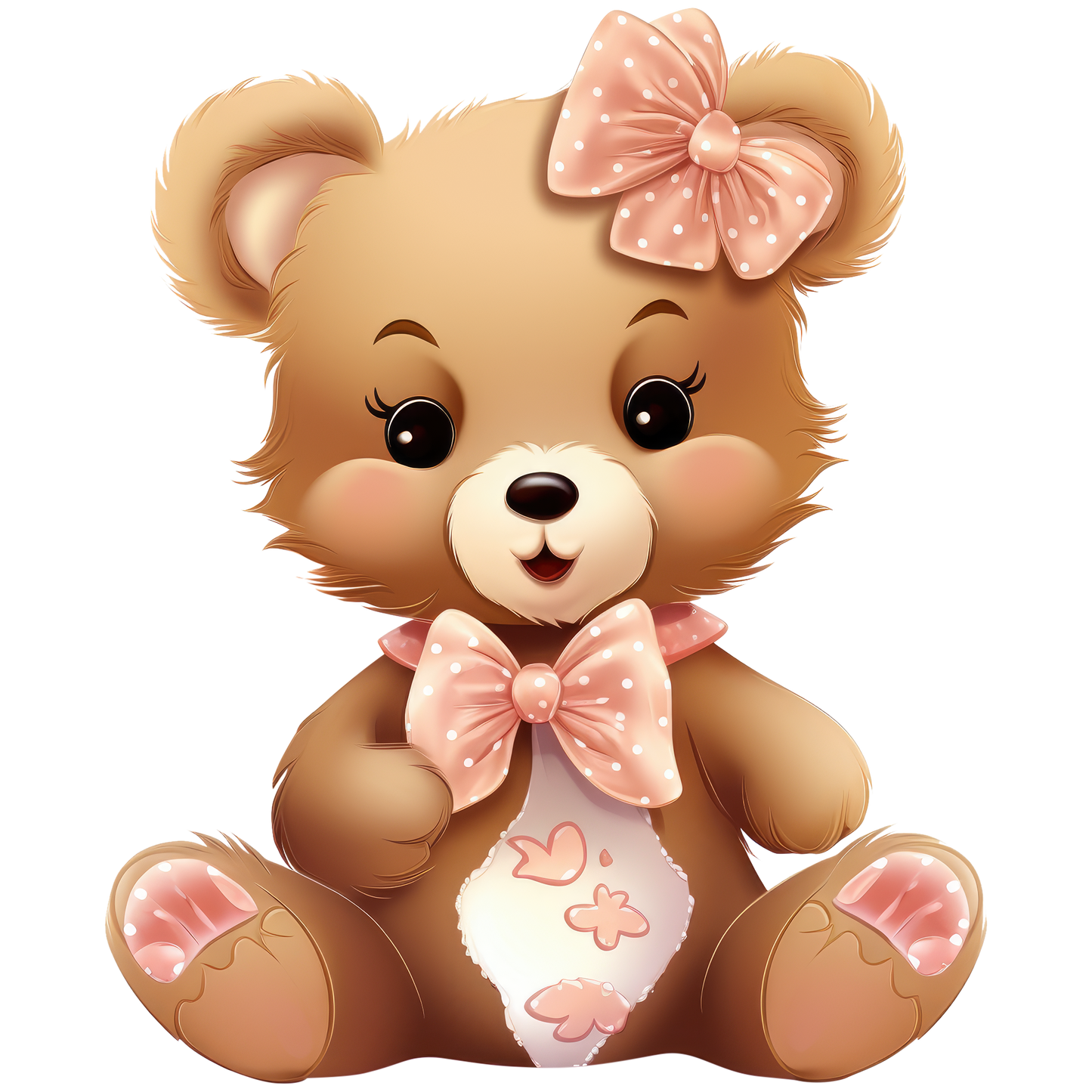 Teddy with Two Bows