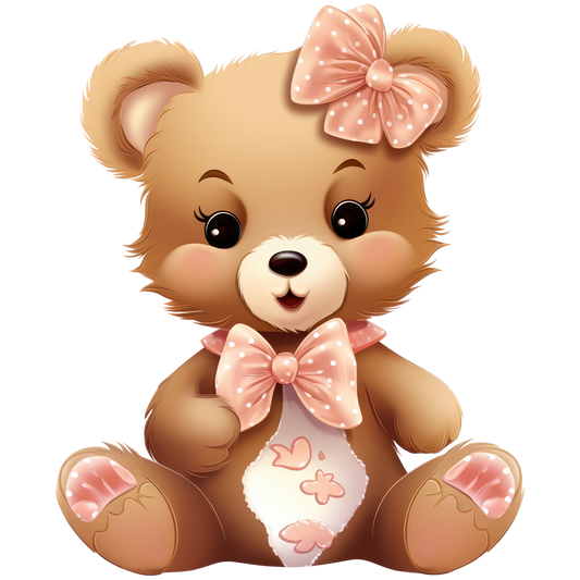 Teddy with Two Bows