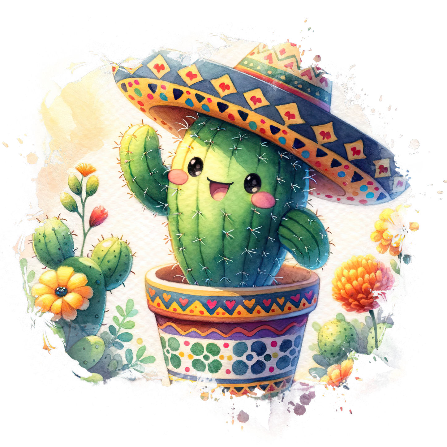 Refrigerator Magnet- Cute Cactus