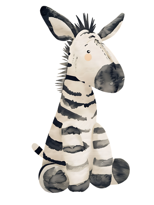 Watercolor Zebra Sticker